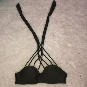 Dark green bikini top